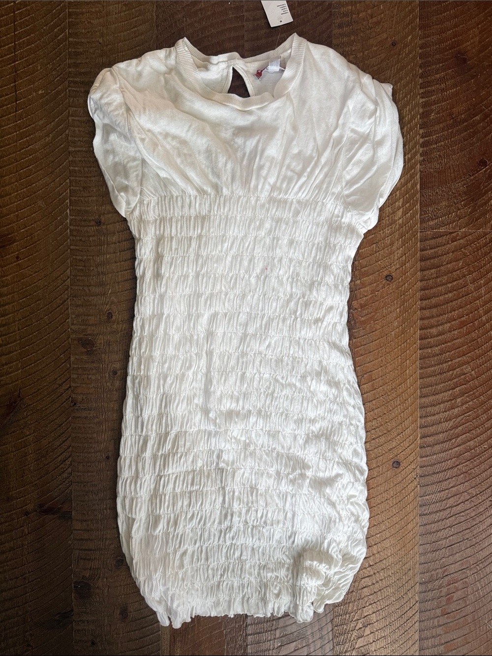 Urban Outfitters White Smocked Mini Dress